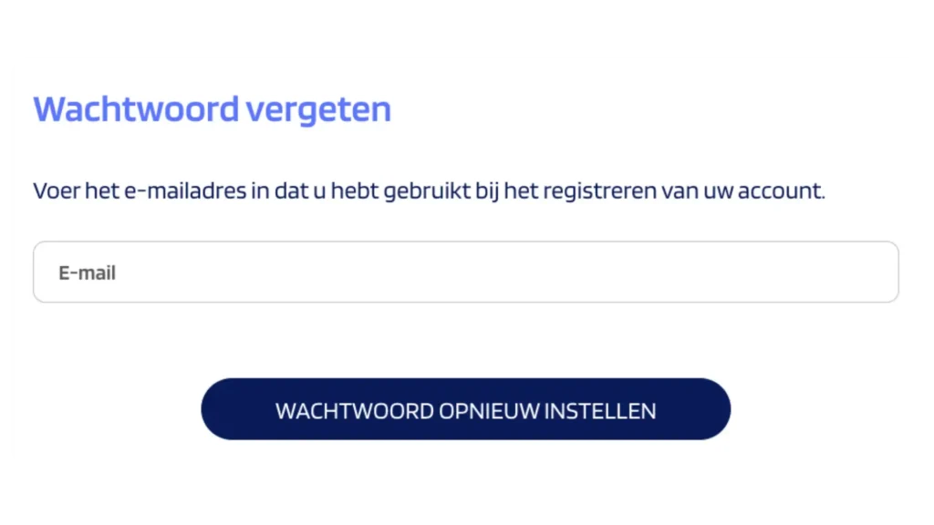 QuickSlot Wachtwoord vergeten